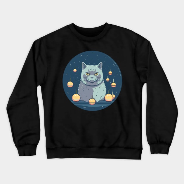 British Shorthair Cat Xmas Ornament, Love Cats Crewneck Sweatshirt by dukito